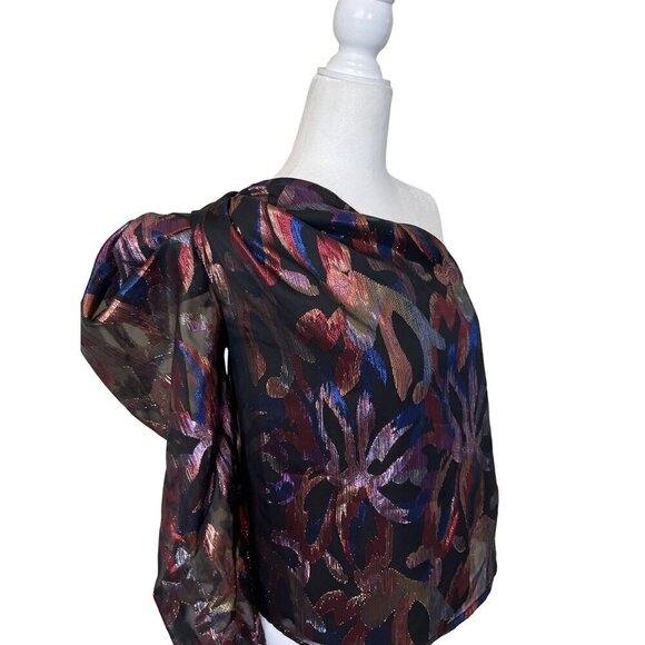 Sabina Musayev Shimmer Top in Black Small Womens Blouse - Picture 6 of 13